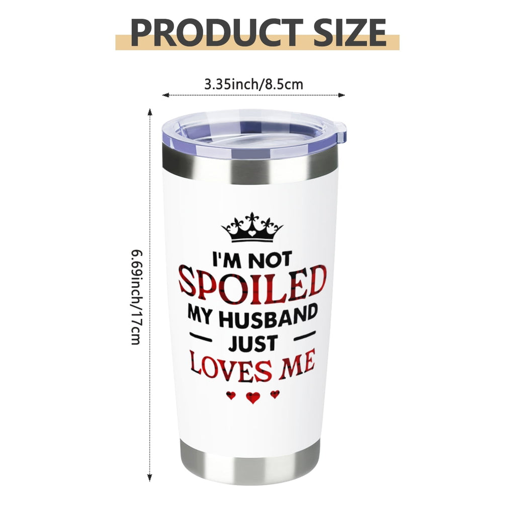 【Wife swig Tumbler】Gifts for Wife from Husband - Wedding Anniversary for Women, Birthday, Valentines, Mothers Day, Christmas Gifts for Wife - Romantic Love Cup for Her - 20 Oz White 2-sided Tumbler