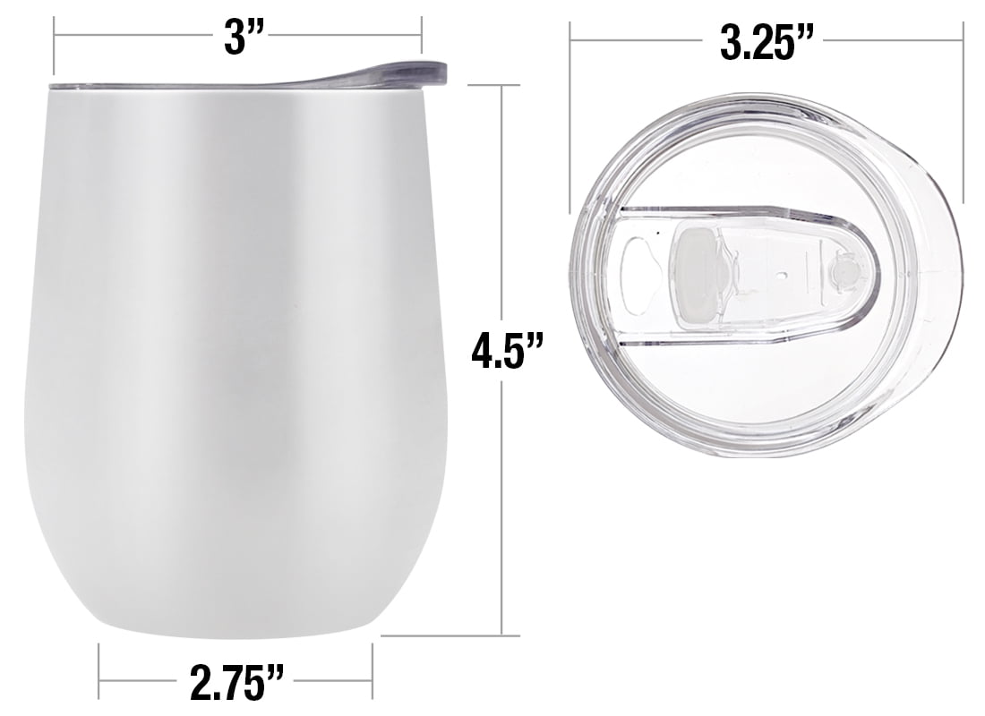 Harry Potter Official Up To No Good 12 OZ White Stemless Tumbler, Stainless Steel Travel Cup|Lake Tumbler|Insulated with Leak Resistant Slide-Lock Lid