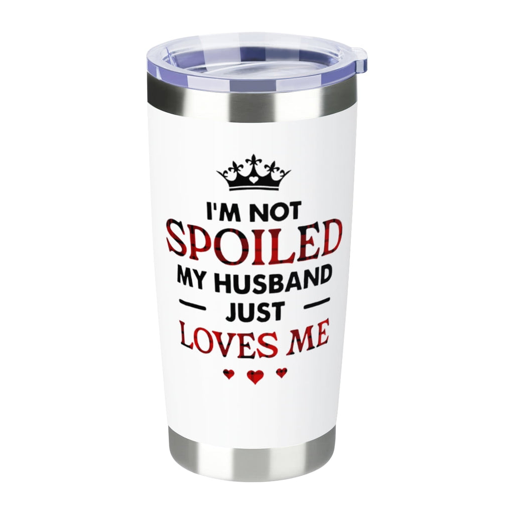 【Wife swig Tumbler】Gifts for Wife from Husband - Wedding Anniversary for Women, Birthday, Valentines, Mothers Day, Christmas Gifts for Wife - Romantic Love Cup for Her - 20 Oz White 2-sided Tumbler