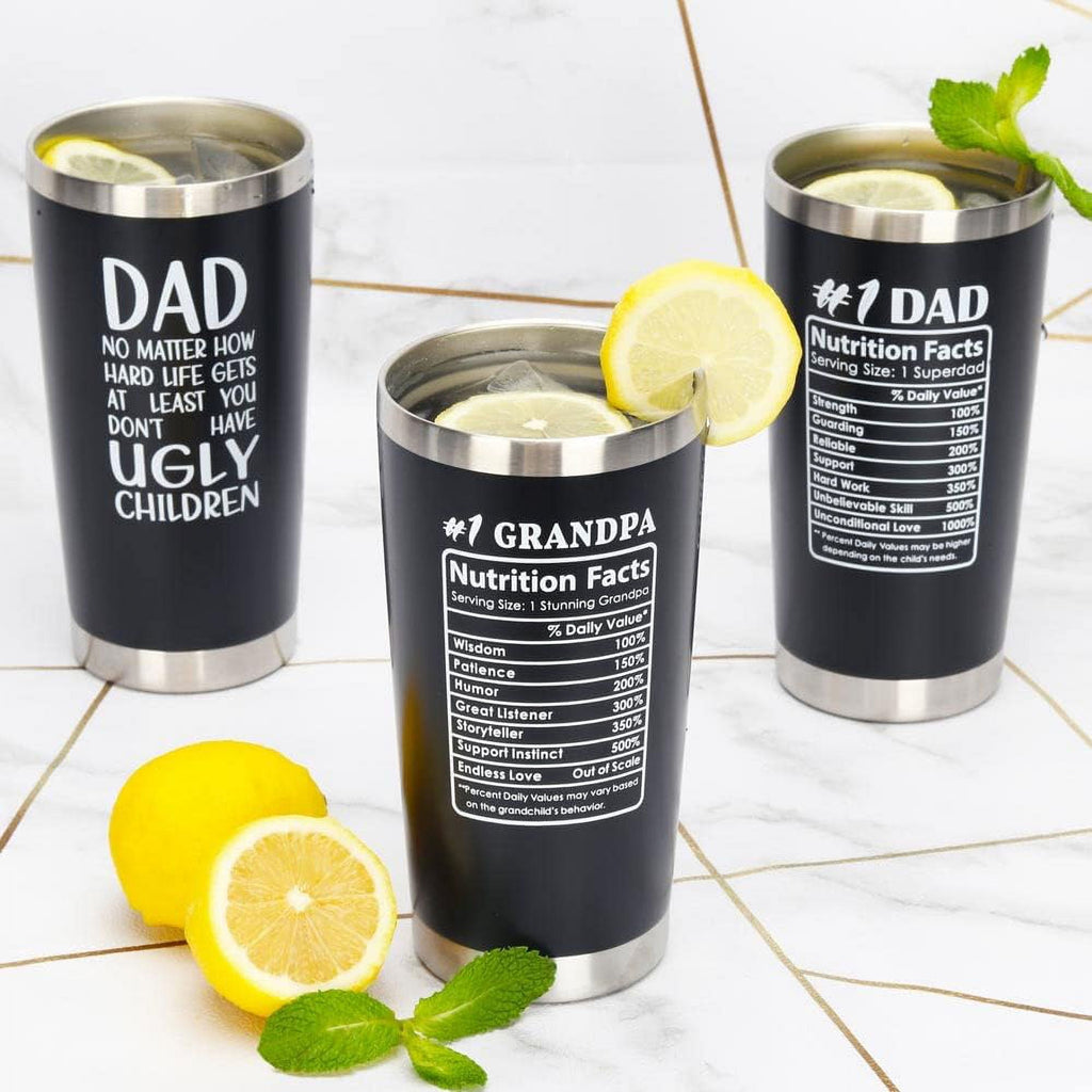 Gifts for Grandpa Gifts Tumbler, Best Grandpa Gifts from Grandchildren Grandkids - Best Grandpa Ever Gifts, 1 Grandpa Cup, Grandfather Gifts from Granddaughter Grandson Coffee Mug, 20oz