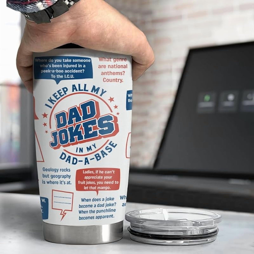 Best Dad Ever Tumbler with Lid - Dad Nutrition Facts 20oz Insulated Stainless Steel Mug - Coffee Mug for Travel Outdoor Sport Office, Gift for Father’s Day Birthday