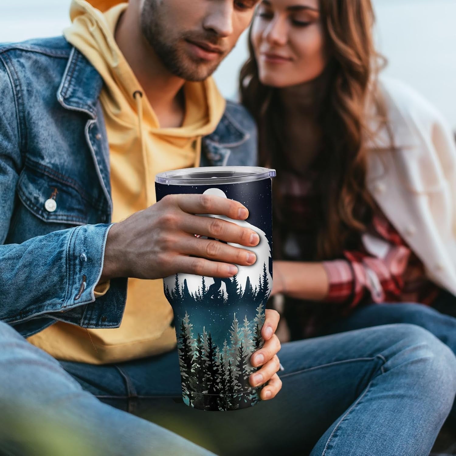 Bigfoot Gifts - Bigfoot Tumbler, Sasquatch Gifts, Big Foot Sasquatch Gifts, Big foot Gifts for Men Women, Gifts for Bigfoot Lovers, 30oz Tumbler with Lid