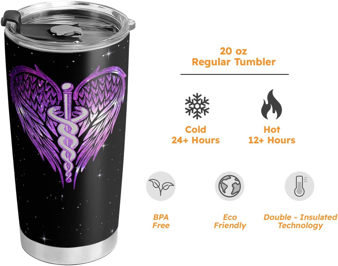 20oz Nurse Gifts for Women, Gifts for Nurse, Medical Assistant Gifts, Coffee Thermos for Women, Nurse Practitioner Gifts for Women Hero Nurse Tumbler Cup, Insulated Travel Coffee Mug with Lid