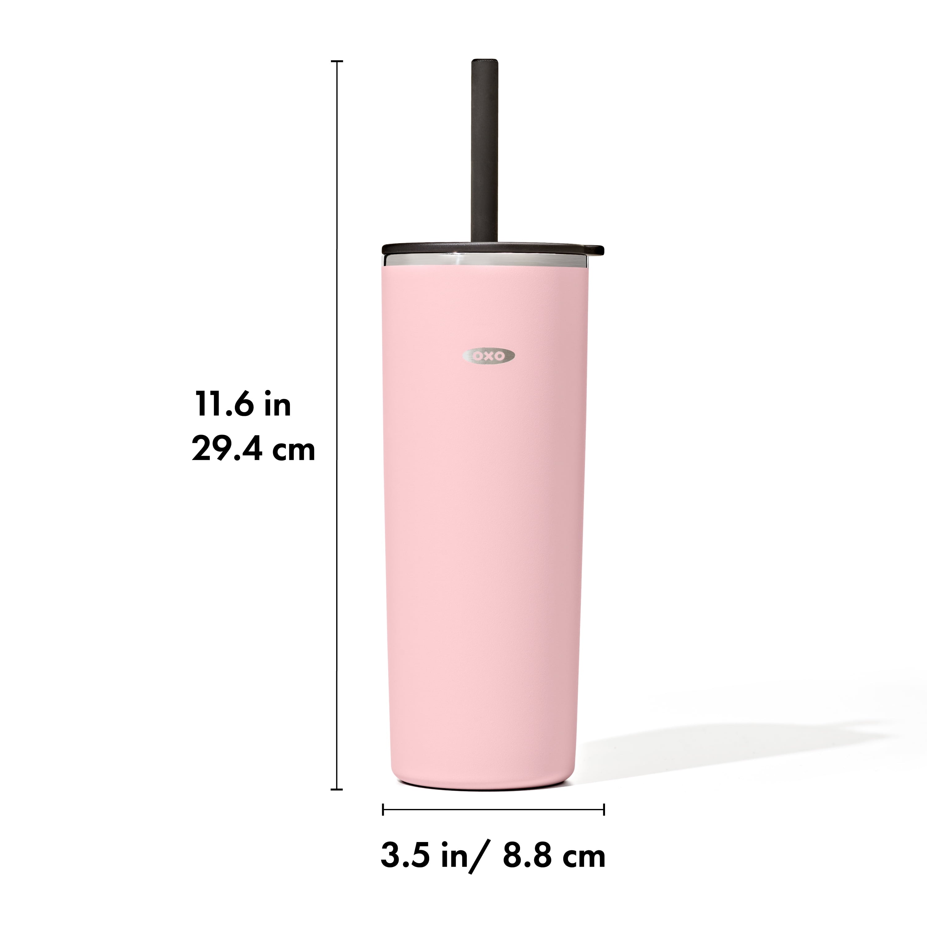 OXO Strive 24 oz. Insulated Tumbler With Straw Lid Rose Quartz