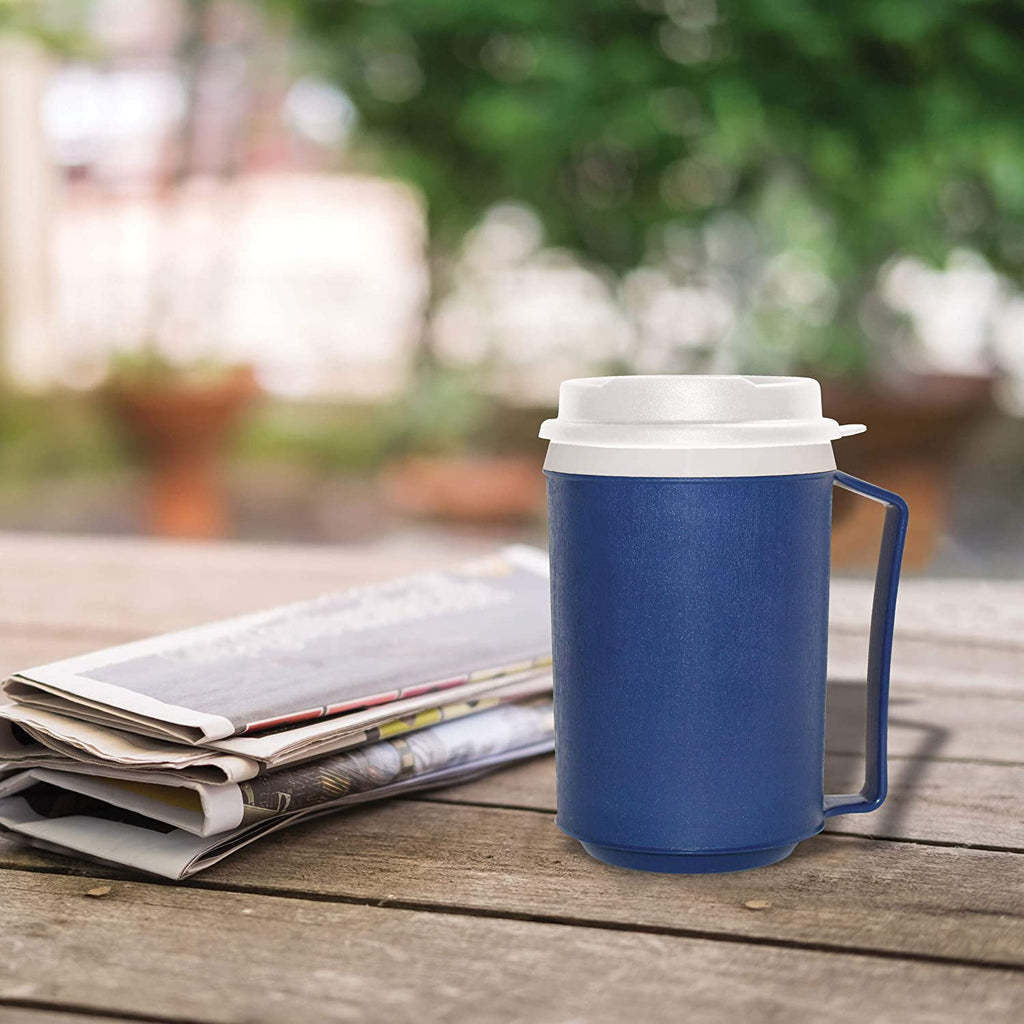 Weighted Insulated Mug with Tumbler Lid (12oz), Pack of 2
