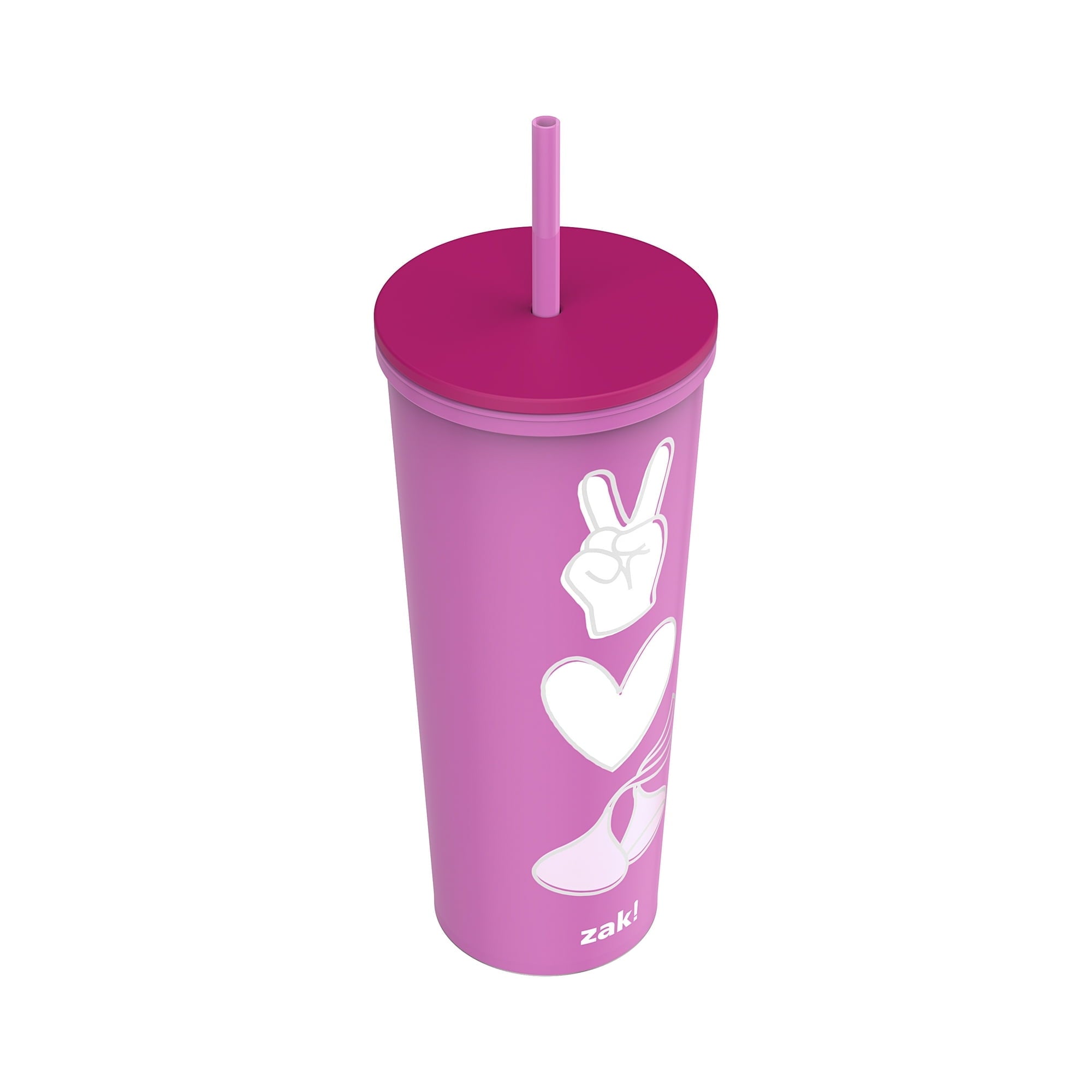 Valentine's Day 22 oz Plastic Hershey's Kiss Insulated Tumbler with Straw