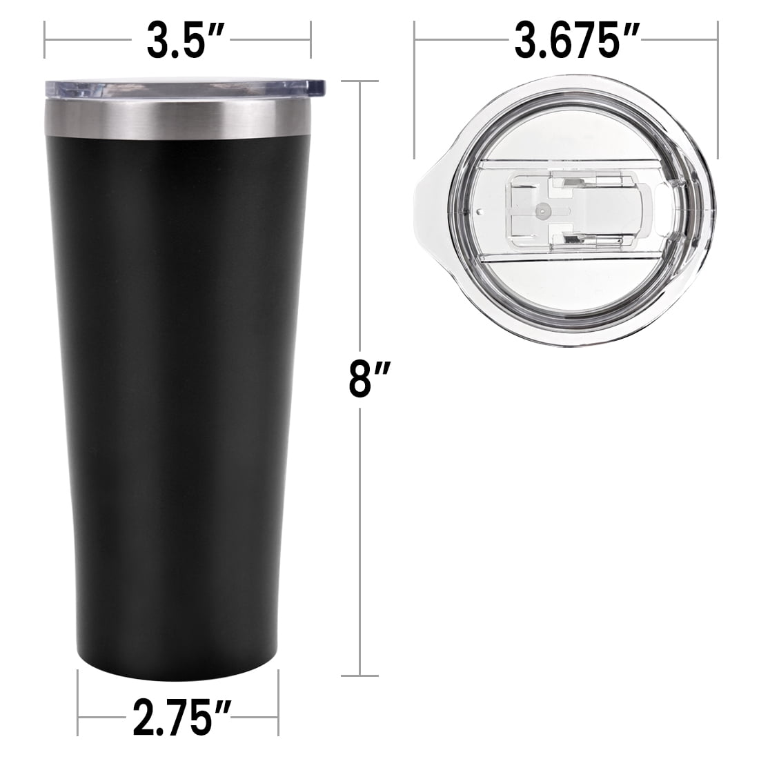 Spongebob Official Goofy Face 20 oz Travel Tumbler, Stainless Steel, Vacuum Insulated with Leak Resistant Slide-Lock Lid