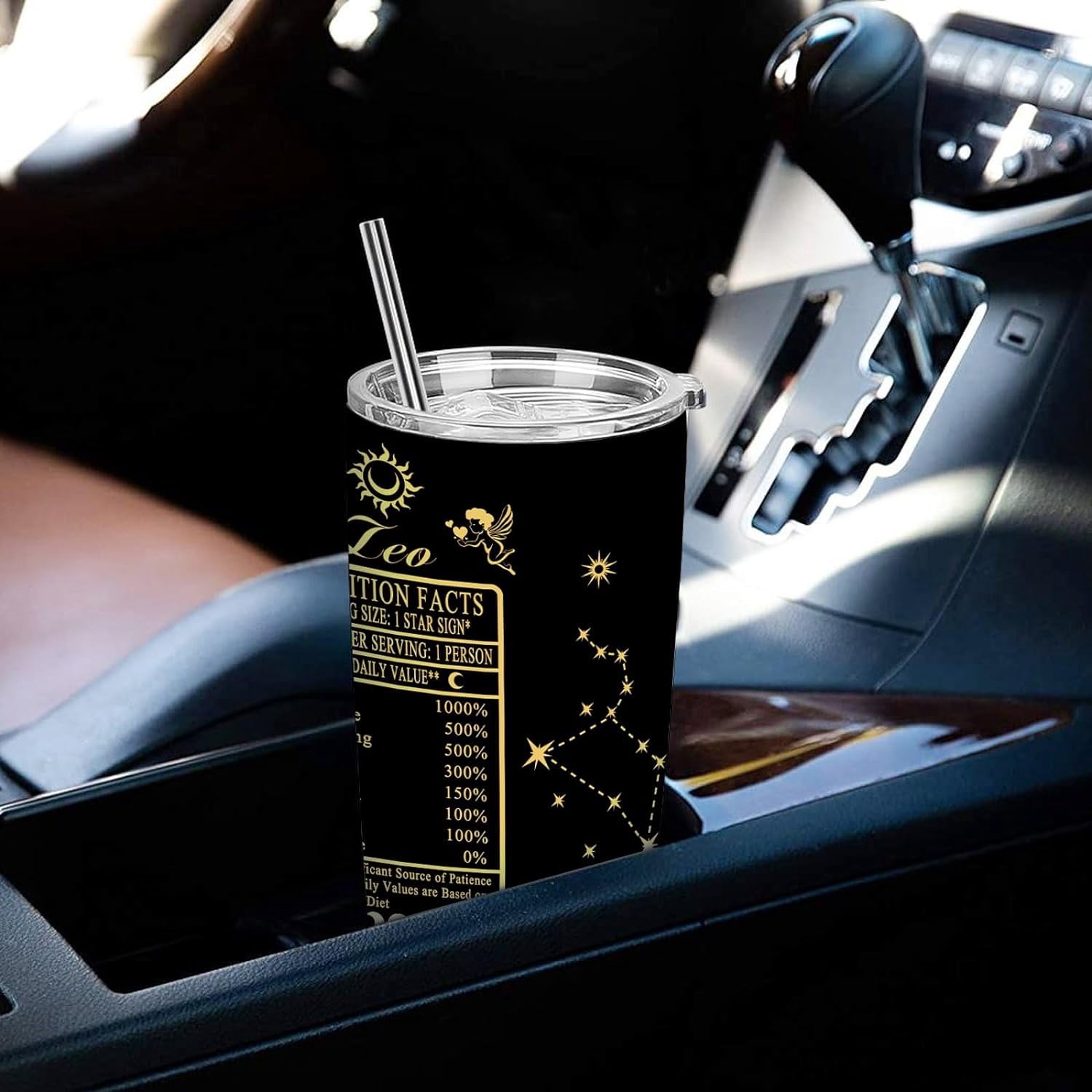20oz Leo Constellations Tumbler Double Wall Vacuum Insulated Mugs, Mens Women Zodiac Coffee Wine Water Sublimation Mugs Car Cup Gifts